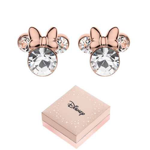 Boucles d'oreilles Fille Disney - Minnie  en argent 925 ornées de Cristaux scintillants