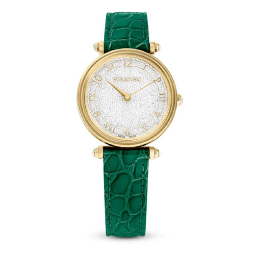 Swarovski Montres - Montre femme  Swarovski Crystalline Wonder 5656893 - Bracelet Cuir Vert - Swarovski montre