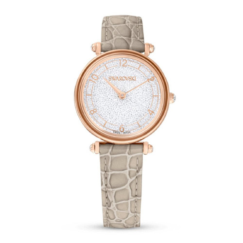 Swarovski Montres - Montre femme Swarovski Crystalline Wonder 5656899 - Bracelet Cuir Beige - Swarovski montre