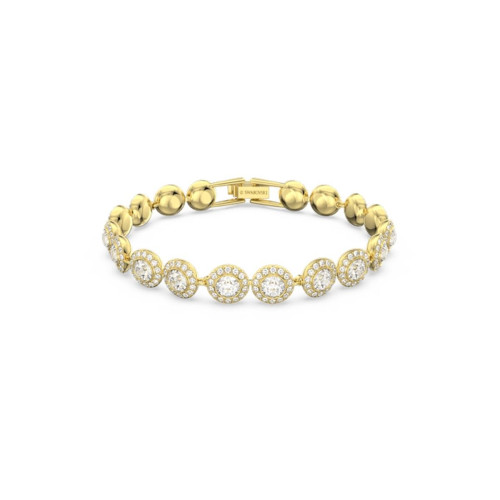 Bracelet Swarovski 5505469 - Métal doré Rangée de Cristaux incolores ronds Femme
