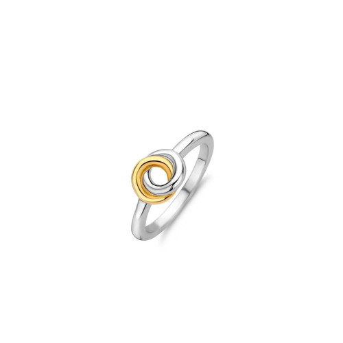 Bague Ti Sento 12142SY - argent bicolore anneaux entrelacés Femme