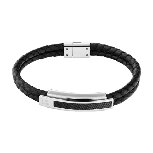 Bracelet HommeTommy Hilfiger Carbon Fiber 2790357 - Cuir, Acier Noir