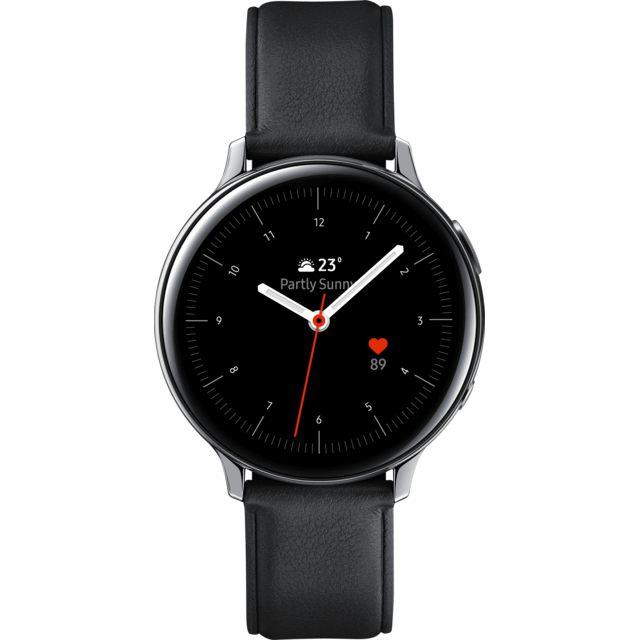 Montre connectée Mixte Galaxy Watch Active 2 SM-R820NSSAXEF - Bracelet Cuir Noir