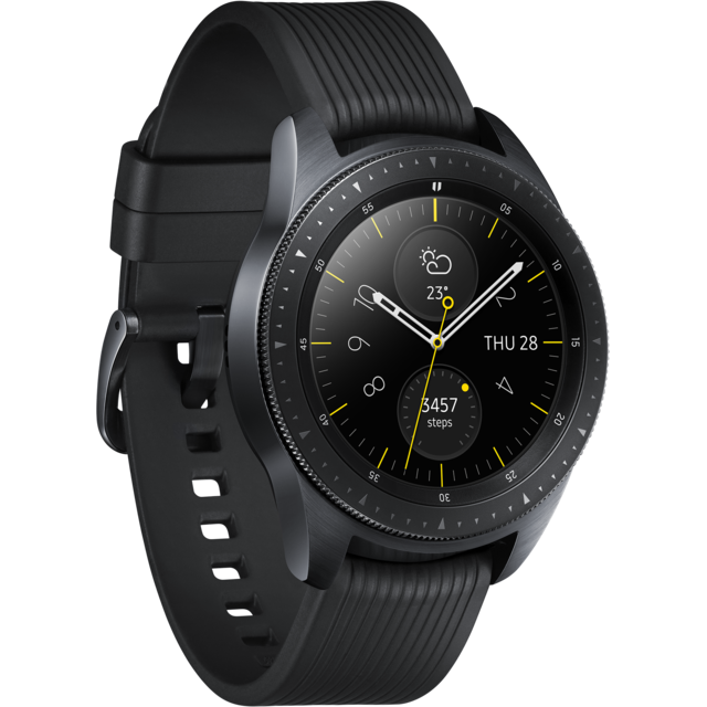 Montre connectée Mixte Galaxy Watch SM-R810NZKAXEF - Bracelet Silicone Noir Carbone