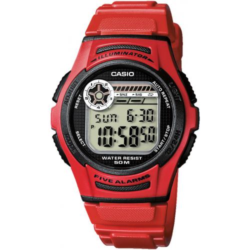 Casio - Montre Casio Collection W-213-4AVES - Montre Rouge