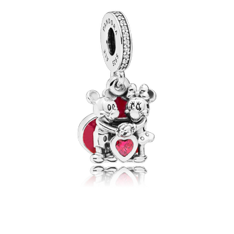 Pandora - Charm Disney x Pandora Disney L'Amour de Minnie et Mickey Femme - Bijoux Rouges