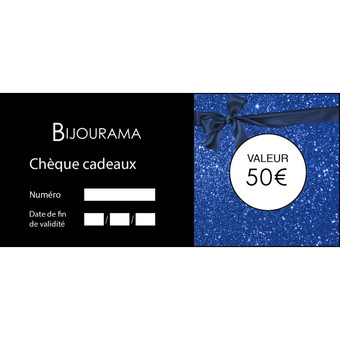 Bijourama.Com - Chèque Cadeau 50€ Bijourama - Chèques Cadeaux Bijourama