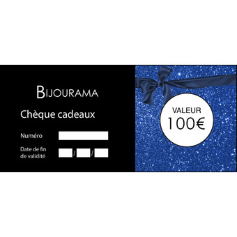 Bijourama.Com - Chèque Cadeau 100€ Bijourama - Chèques Cadeaux Bijourama