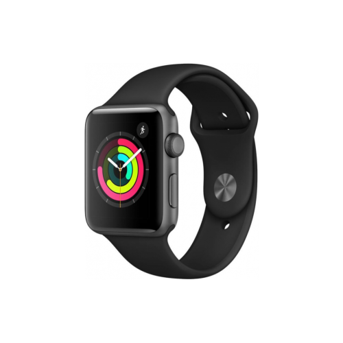 Apple - Watch Series 3 - GPS - 42 mm - Gris Sidéral -  Bracelet Sport Noir 