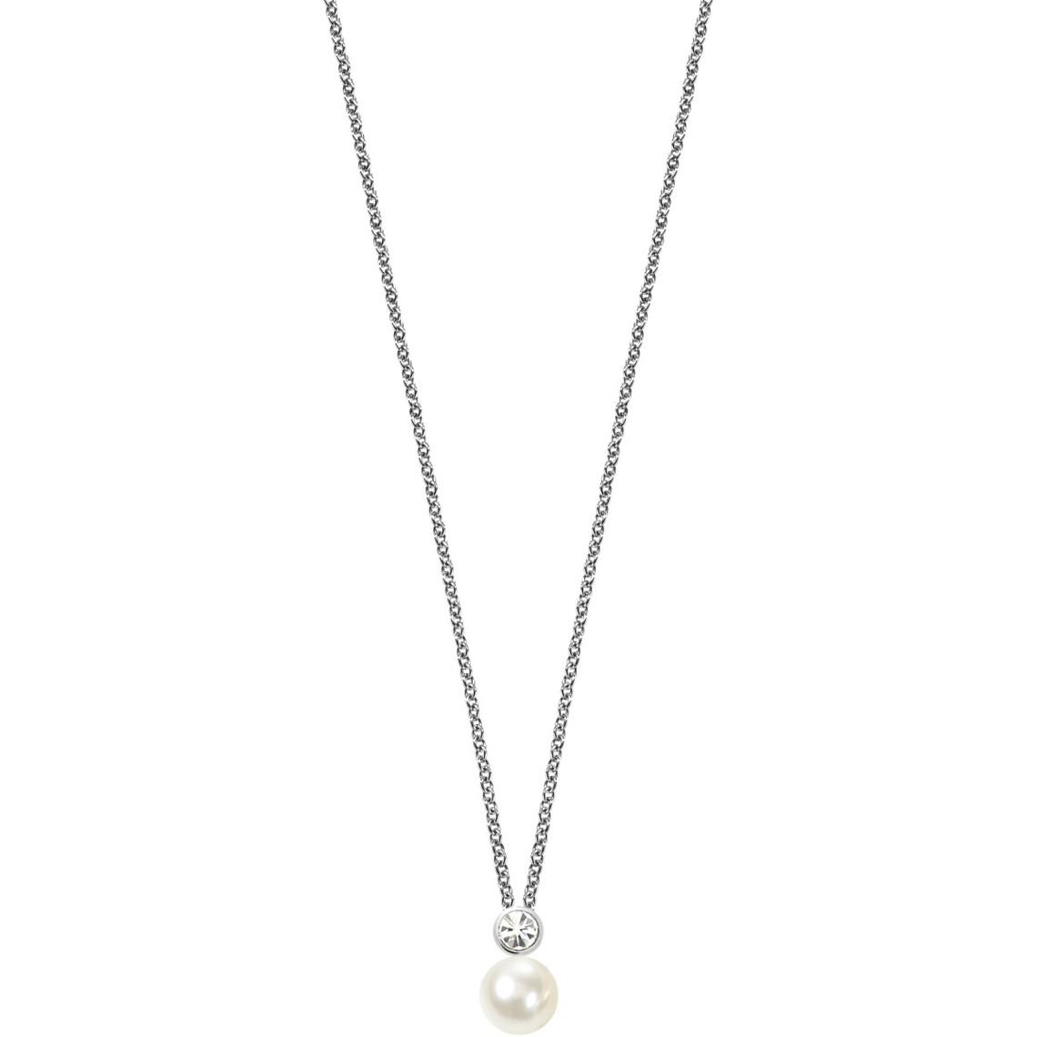 collier et pendentif morellato bijoux sanh02 - collier et pendentif  argent perle femme