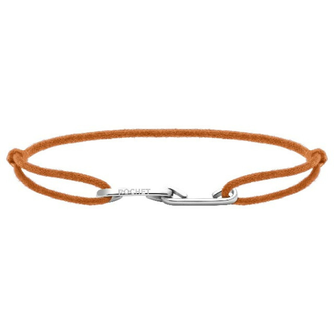 bracelet rochet b226019 - love acier avec lien cordon orange réglable homme