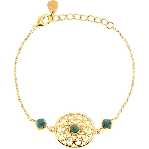 Kosma Paris - Bracelet Stella Doré & Turquoise - Bracelet Jaune