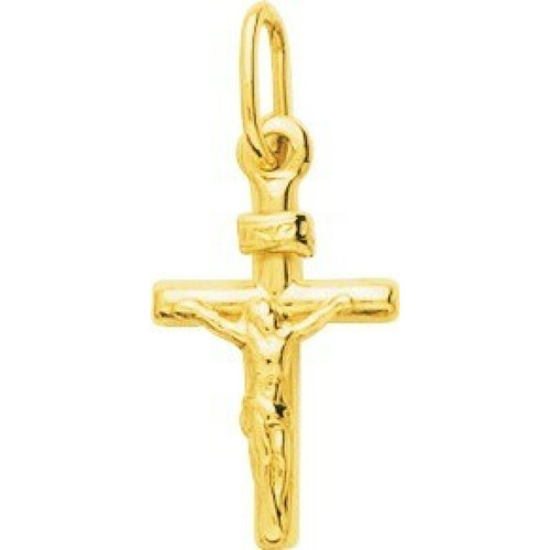 Stella - Pendentif Croix Christ or 750/1000 jaune (18K) - Collier et Pendentif