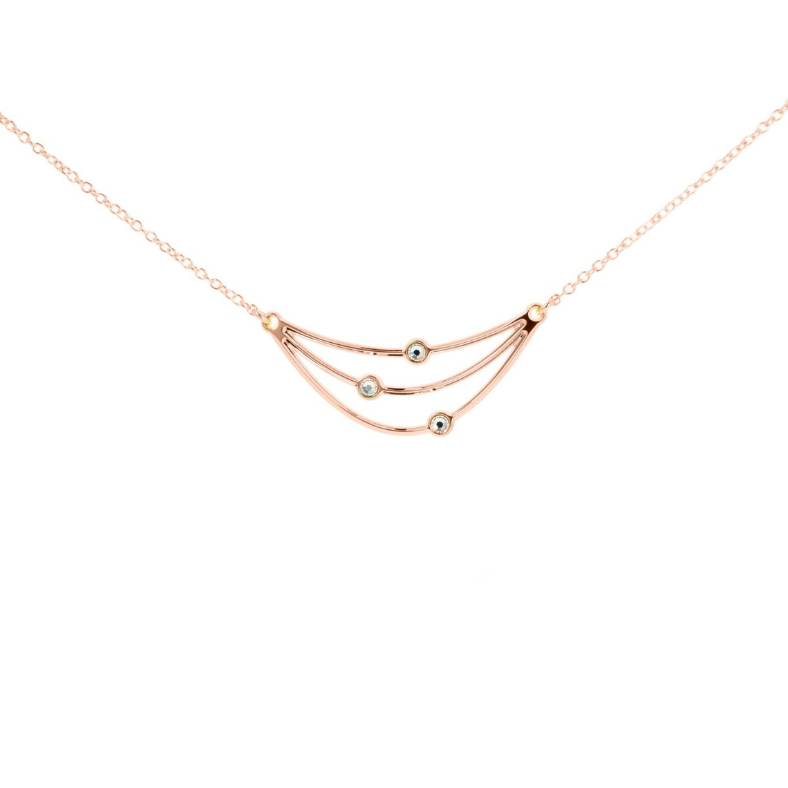 collier et pendentif les interchangeables a59166   - orbite doré rose femme