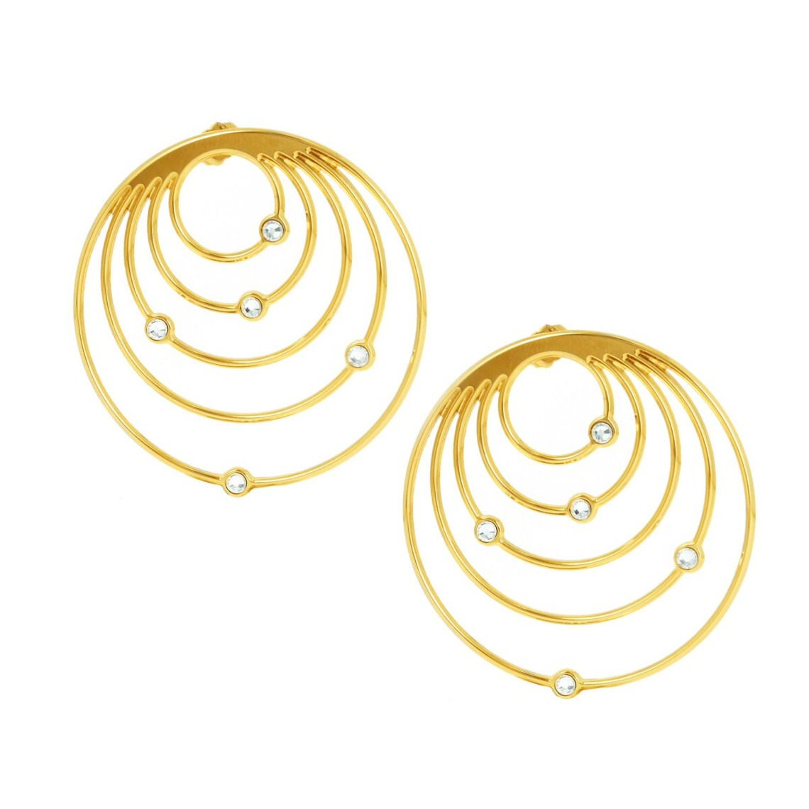 boucles d'oreilles les interchangeables a59171   - creoles orbite gm doré