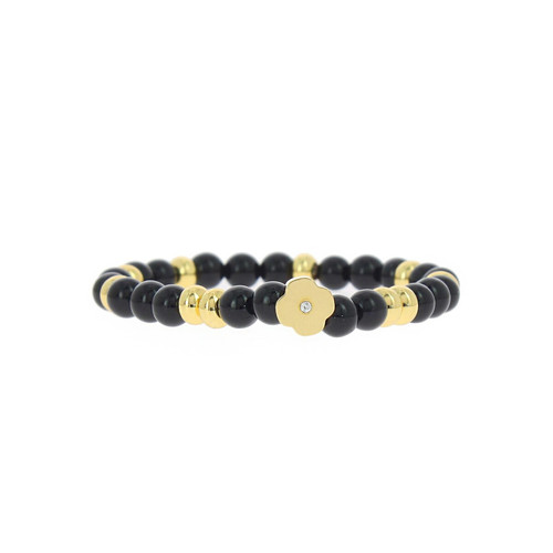 Bracelet Les Interchangeables A58816   - Perle Forme Fleur Noir Femme