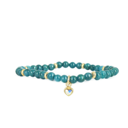 Bracelet Les Interchangeables A59901   - Perle Coeur Bleu Gris  Femme