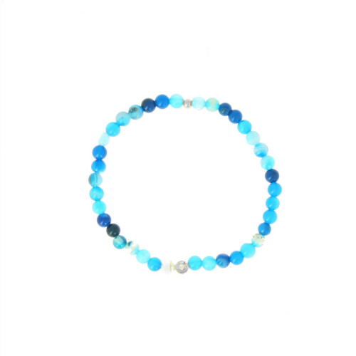 Bracelet Les Interchangeables A59822   - Perle Serti Fleur Bleu  Femme