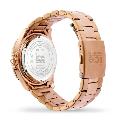 Montre Mixte Ice Watch  Medium - 3H 016763 - Bracelet Acier Doré rose
