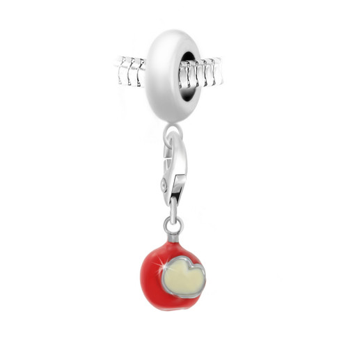 Charm perle Pomme d'amour par SC Crystal Paris® BEA0044+CH0435-argent