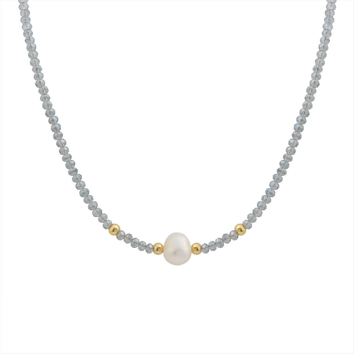 collier et pendentif femme edforce  534-0120-n - perle argentée