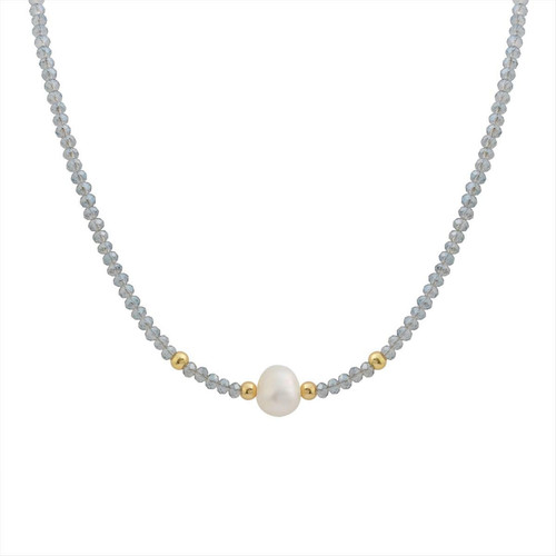 Collier et pendentif Femme Edforce  534-0120-N - Perle Argentée