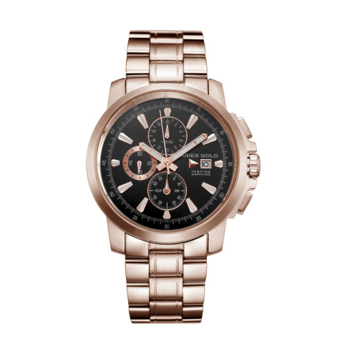 AriesGold - Montre ARIES GOLD Contender G 7301 RG-BKRG - Montre Homme Or Rose