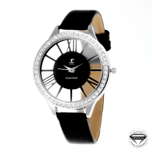 So Charm Montres - Montre femme  So Charm MF301-NOIR - Bracelet Cuir Noir - So charm montres