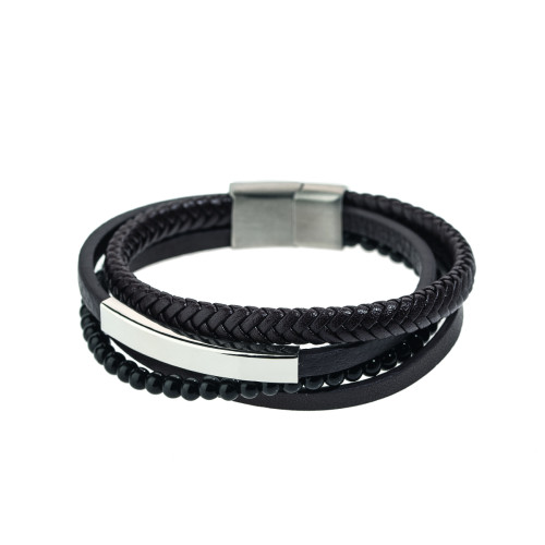 Geographical Norway Bijoux - Bracelet Geographical Norway 315111 - Bracelet Cuir Homme