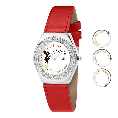 So Charm Montres - Montre femme  So Charm MF316-FEE-ROUGE - Bracelet Cuir Rouge - So charm montres