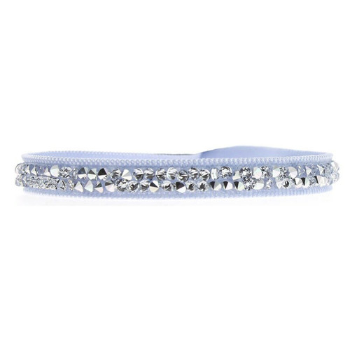Bracelet Les Interchangeables A24963 - Bracelet Tissu Bleu Cristaux de haute qualité Femme