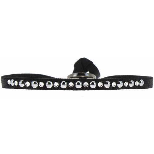 Bracelet Les Interchangeables A29010 - Bracelet Tissu Acier Noir Femme