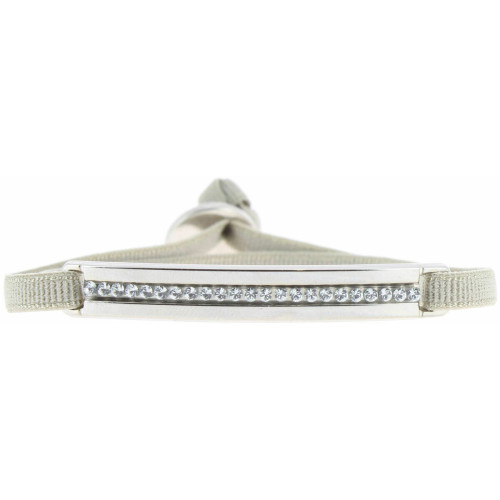 Bracelet Les Interchangeables A31799 - Bracelet Tissu Vert Cristaux de haute qualité Femme