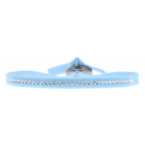 Bracelet Les Interchangeables A32382 - Bracelet Tissu Turquoise Cristaux de haute qualité Femme