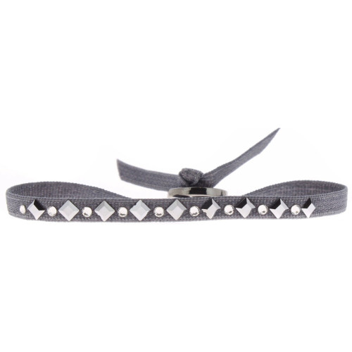 Bracelet Les Interchangeables A38173 - Bracelet Tissu Acier Gris Femme