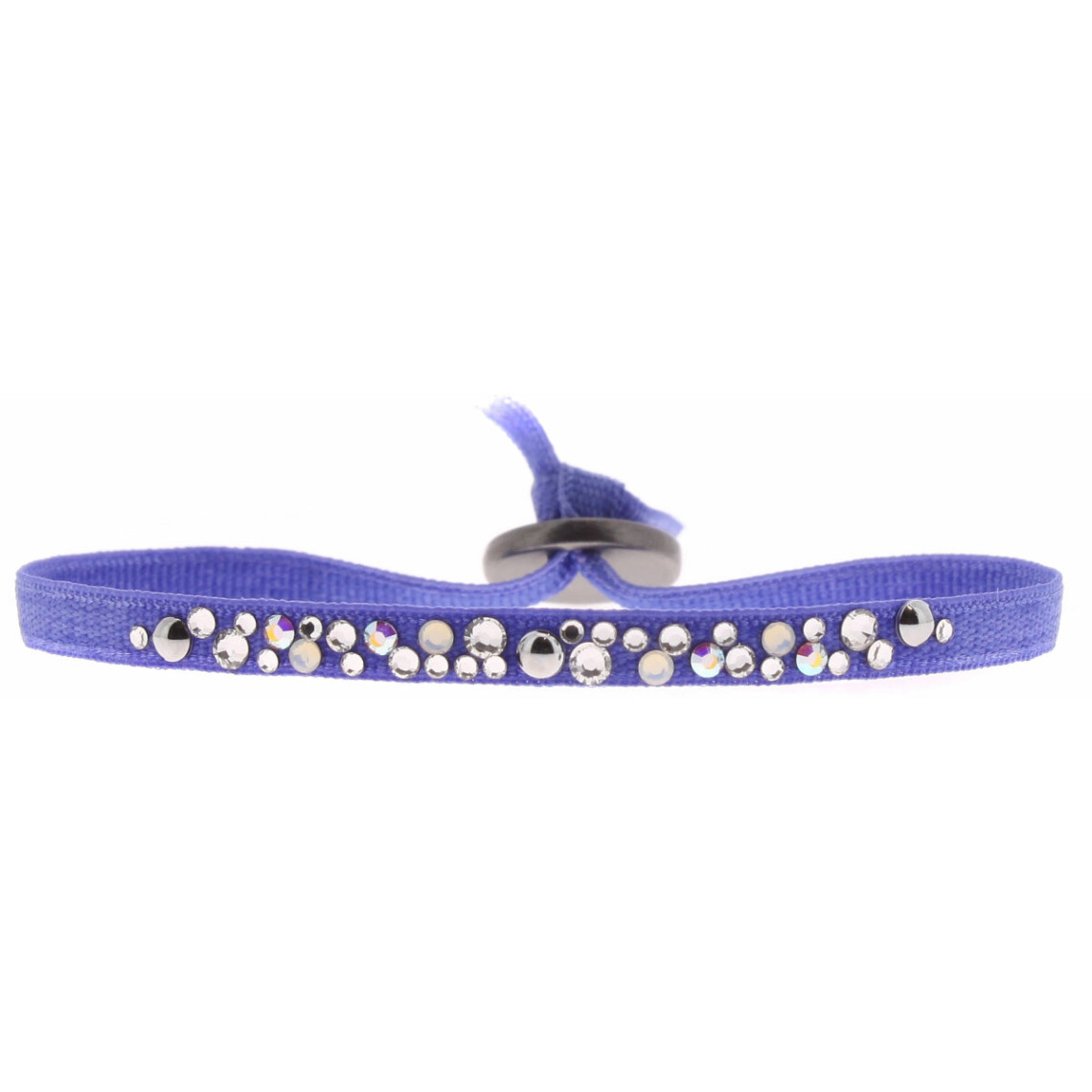 Bracelet Les Interchangeables A38216 - Bracelet Tissu Acier Bleu Femme