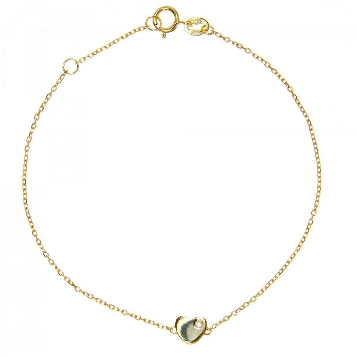 Bracelet Vertigo LOVE ME-OR JAUNE - Bracelet Acier Diamant Jaune Femme
