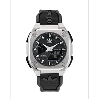 Adidas Watches - Montre Mixte Adidas Watches Fashion AOFH23575 - Bracelet Résine Noir