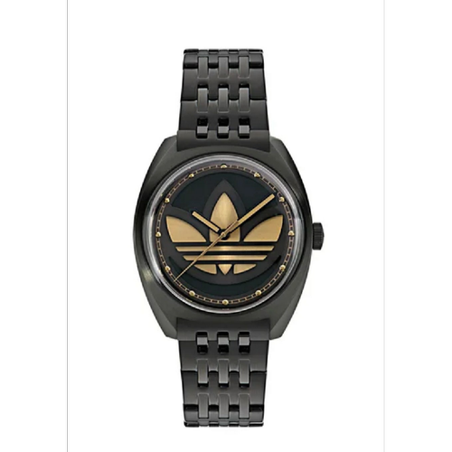 Adidas Watches - Montre Mixte Adidas Watches Fashion AOFH23511 - Bracelet Acier Noir - Montre Noire Homme