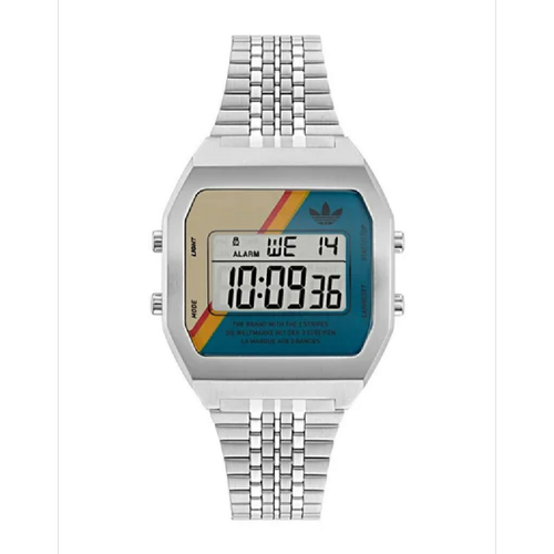 Adidas Watches - Montre Mixte Adidas Watches Street AOST23556 - Bracelet Acier Argent - Montre Digitale Homme