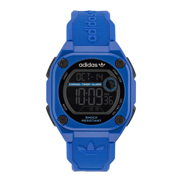 Montre mixtes Adidas Watches City Tech Two AOST23061 - Bracelet Silicone Bleu