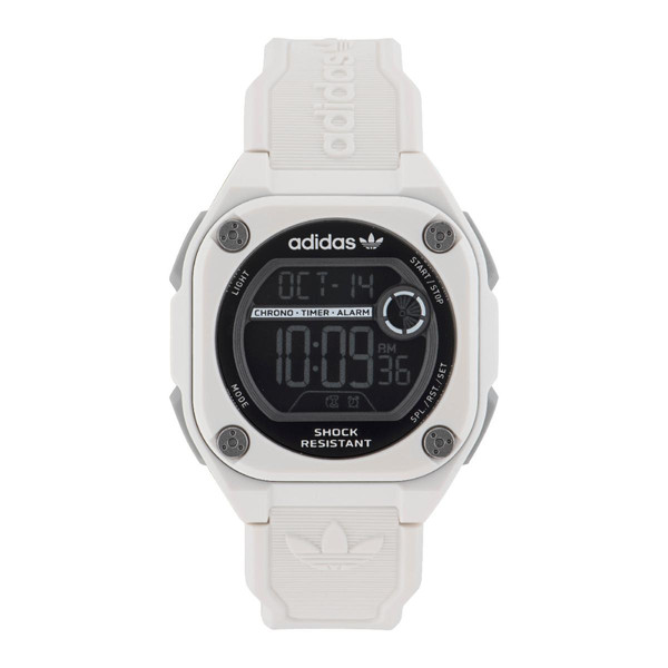 Montre mixtes Adidas Watches City Tech Two AOST23062 - Bracelet Silicone Blanc
