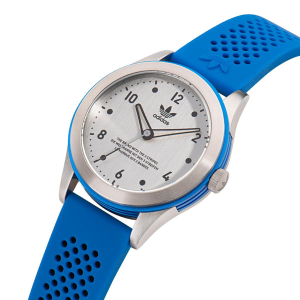 Montre mixtes Adidas Watches Code Three AOSY23032 - Bracelet Silicone Bleu