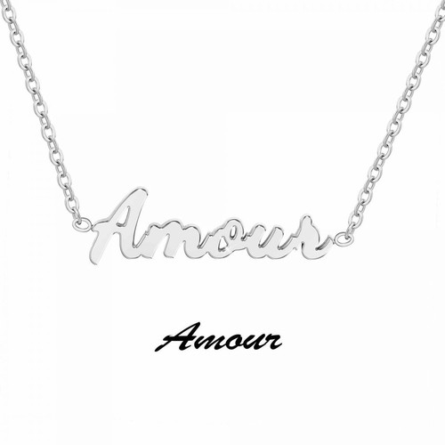 Athème - Collier et pendentif Athème B2689-ARGENT-AMOUR - Atheme bijoux