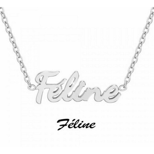 Athème - Collier et pendentif Athème B2689-ARGENT-FELINE - Bijoux pas cher femme