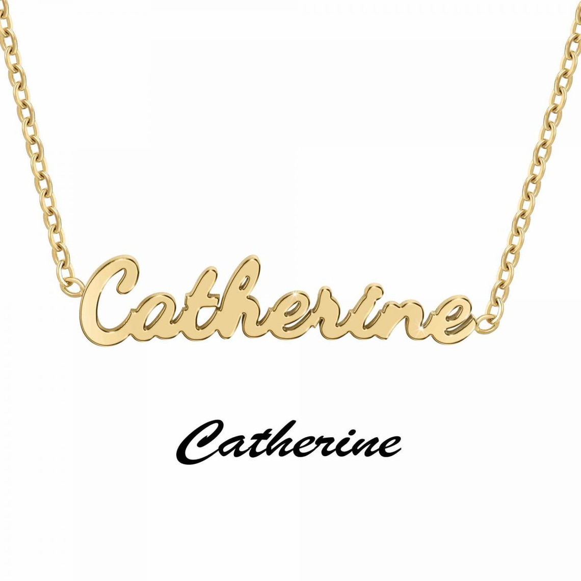 collier femme athème - b2689-dore-catherine acier doré