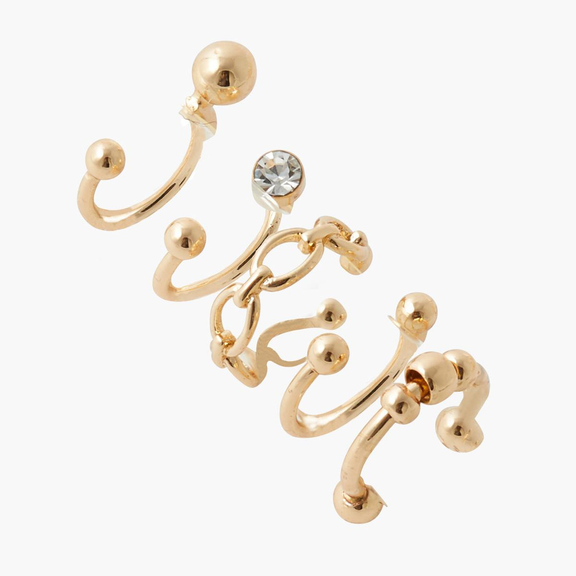 boucles d'oreilles femme balaboosté set de 5 bijoux d' oreilles - 3502456532922 métal doré