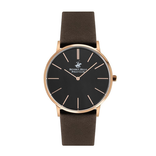 Beverly Hills Polo Club - Montre Homme BBP3119X-452 avec bracelet en cuir marron  - Beverly hills polo club