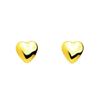 Stella - Boucles d'oreilles Coeurs Or 375/1000 jaune (9K) - Boucles d oreille enfant