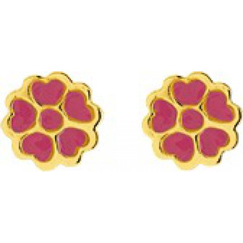 Stella - Boucles d'oreilles Fleurs Or 375/1000 jaune (9K) - Bijoux Fleurs